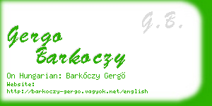 gergo barkoczy business card