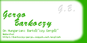 gergo barkoczy business card